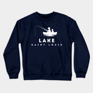 Lake Saint Louis Father Son Fishing Sun Crewneck Sweatshirt